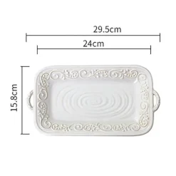 Vintage geprägter Keramikteller - Dekoratives Geschirr