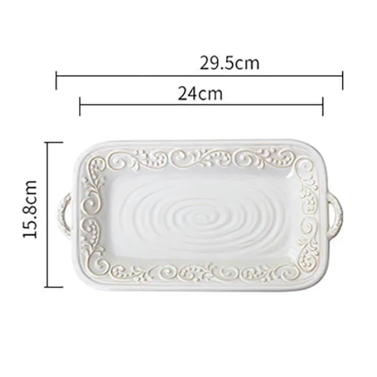 Vintage geprägter Keramikteller - Dekoratives Geschirr