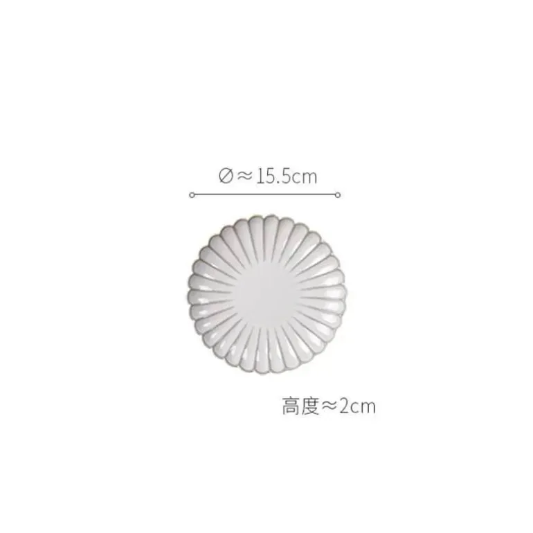 Vintage Gestreiftes Esstischset aus Keramik - Küchengeschirr