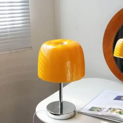 Vintage Glas Tischlampe - Elegante Wohnbeleuchtung Dekor