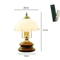 Vintage Glasblumen Tischlampe - Retro Beleuchtung Dekor