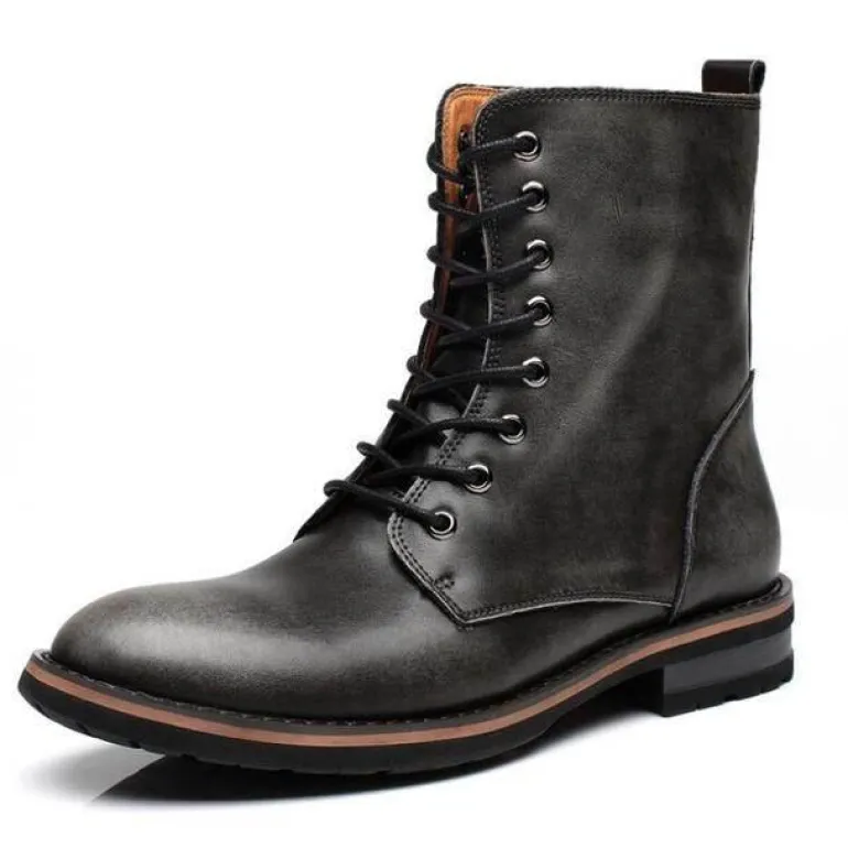 Vintage Herren Winterstiefel – Stilvolles warmes Schuhwerk