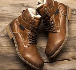 Vintage Herren Winterstiefel - Warmes modisches Schuhwerk