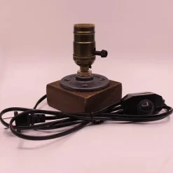 Vintage Industrial Dimmable Wooden Table Lamp - Retro Home Decor Lighting