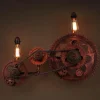Vintage Industrial Wall Light - Creative Wood Gear Design
