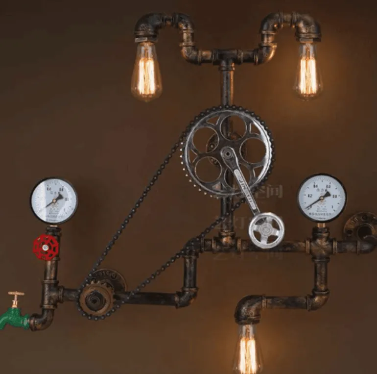 Vintage Industrielle Wandleuchte - Retro Gear Fixture