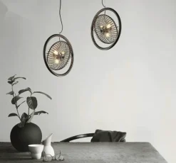 Vintage Iron Retro Ceiling Fan Chandelier Lamp