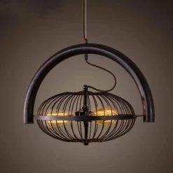 Vintage Iron Retro Ceiling Fan Chandelier Lamp