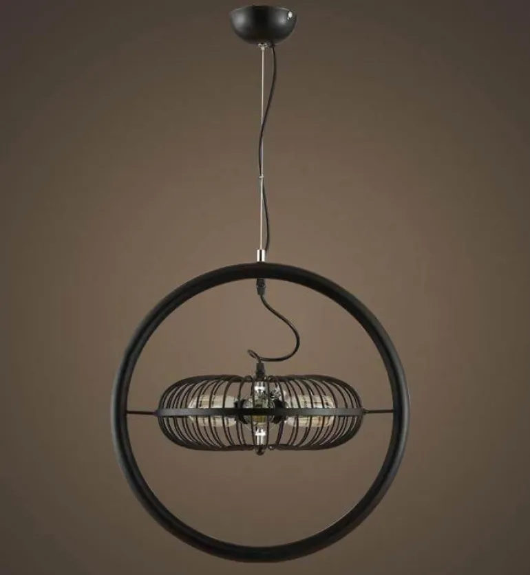 Vintage Iron Retro Ceiling Fan Chandelier Lamp