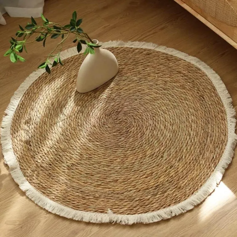 Vintage Jute Rattan Teppich - Quaste Home Decor Teppich