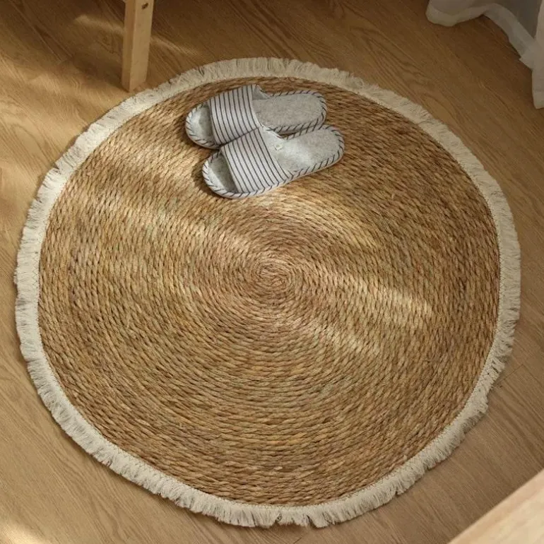 Vintage Jute Rattan Teppich - Quaste Home Decor Teppich