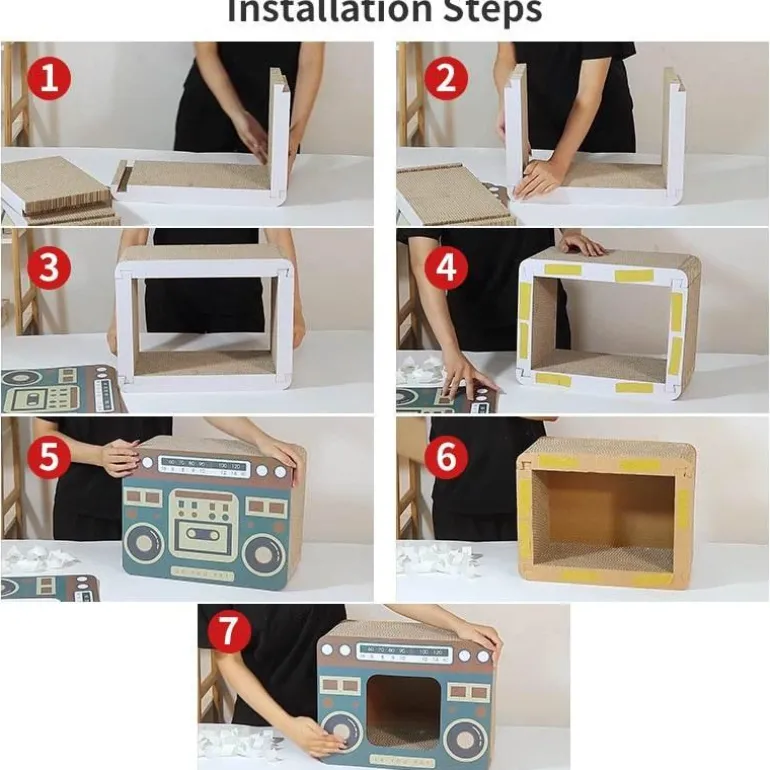 Vintage Katzenkratzbrettbett - DIY Haustiermöbel