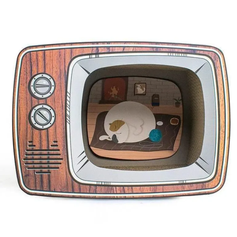 Vintage Katzenkratzbrettbett - DIY Haustiermöbel