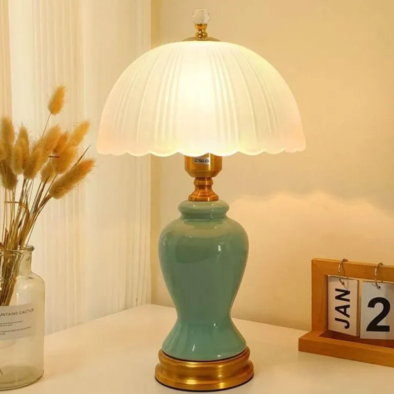 Vintage Keramik Tischlampe - Dekorative Beleuchtungsvorrichtung