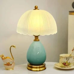 Vintage Keramik Tischlampe - Dekorative Beleuchtungsvorrichtung
