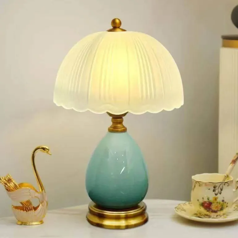 Vintage Keramik Tischlampe - Dekorative Beleuchtungsvorrichtung