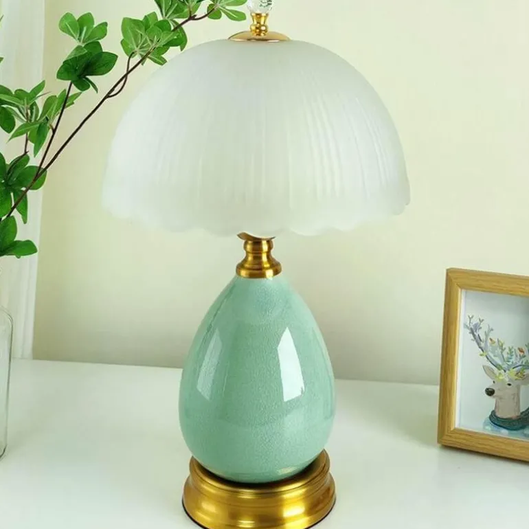 Vintage Keramik Tischlampe - Dekorative Beleuchtungsvorrichtung