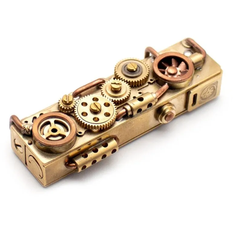 Vintage Kerosinfeuerzeug - Uhrwerk Flammendesign