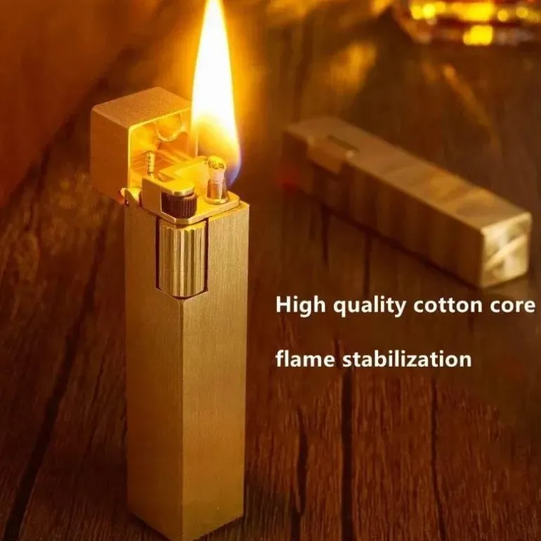 Vintage Kupfer Kerosin Feuerzeug - Handgemachtes Retro Flammenwerkzeug