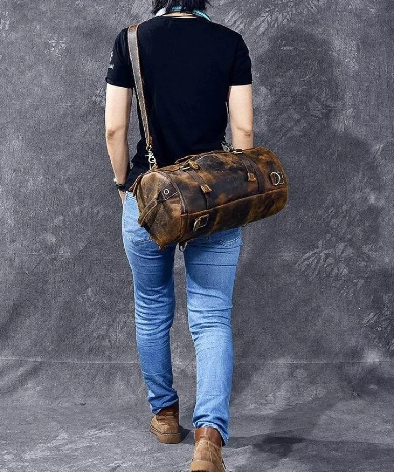 Vintage Lederrucksack - Klassische Herren Messenger Bag