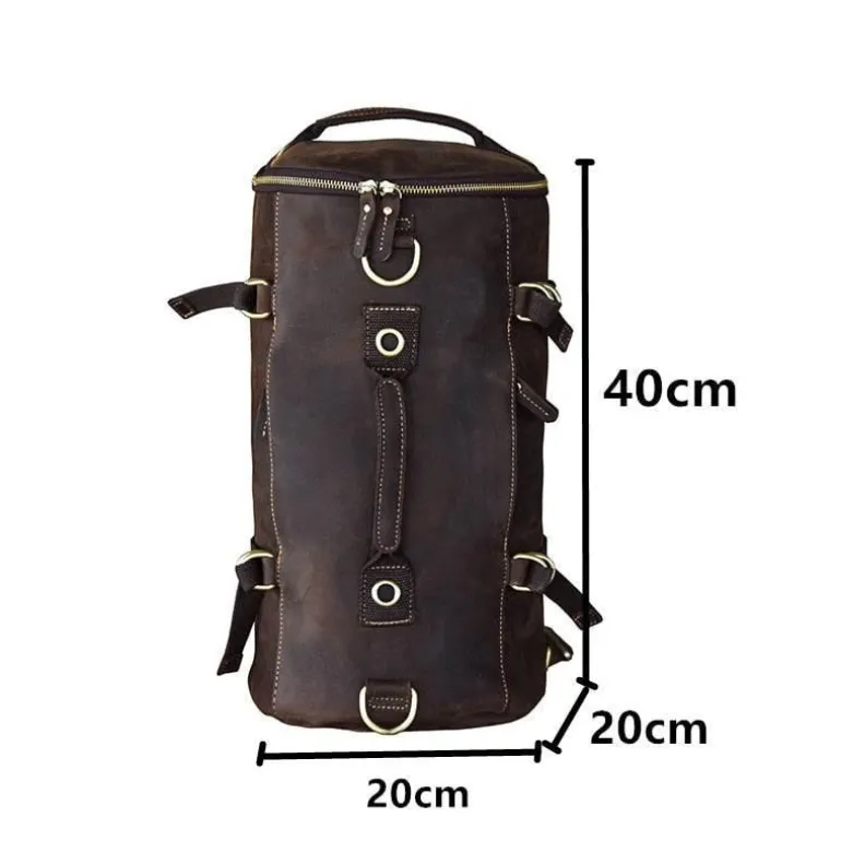 Vintage Lederrucksack - Klassische Herren Messenger Bag