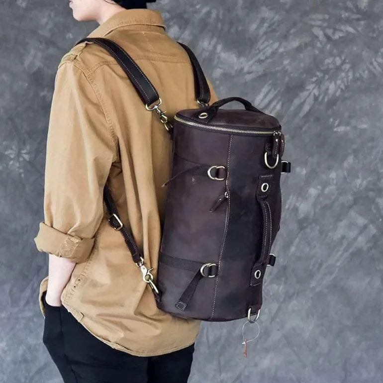 Vintage Lederrucksack - Klassische Herren Messenger Bag