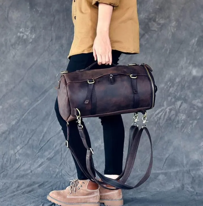 Vintage Lederrucksack - Klassische Herren Messenger Bag