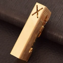 Vintage Messing Kerosin Feuerzeug - Antikes mechanisches Flammenwerkzeug