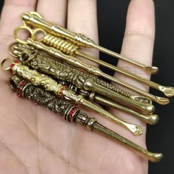 Vintage Messing Schlüsselanhänger - Retro Mini Werkzeug Accessoire