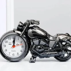 Vintage Motorrad Wecker - Retro Nachttischuhr