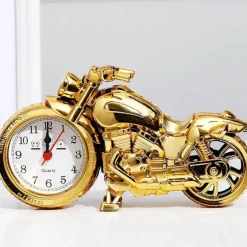 Vintage Motorrad Wecker - Retro Nachttischuhr