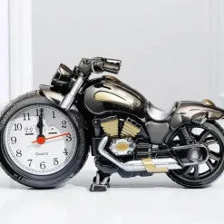 Vintage Motorrad Wecker - Retro Nachttischuhr