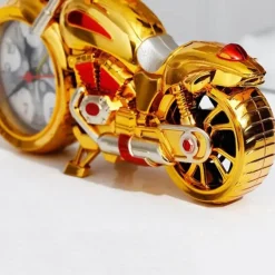 Vintage Motorrad Wecker - Retro Nachttischuhr