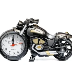 Vintage Motorrad Wecker - Retro Nachttischuhr