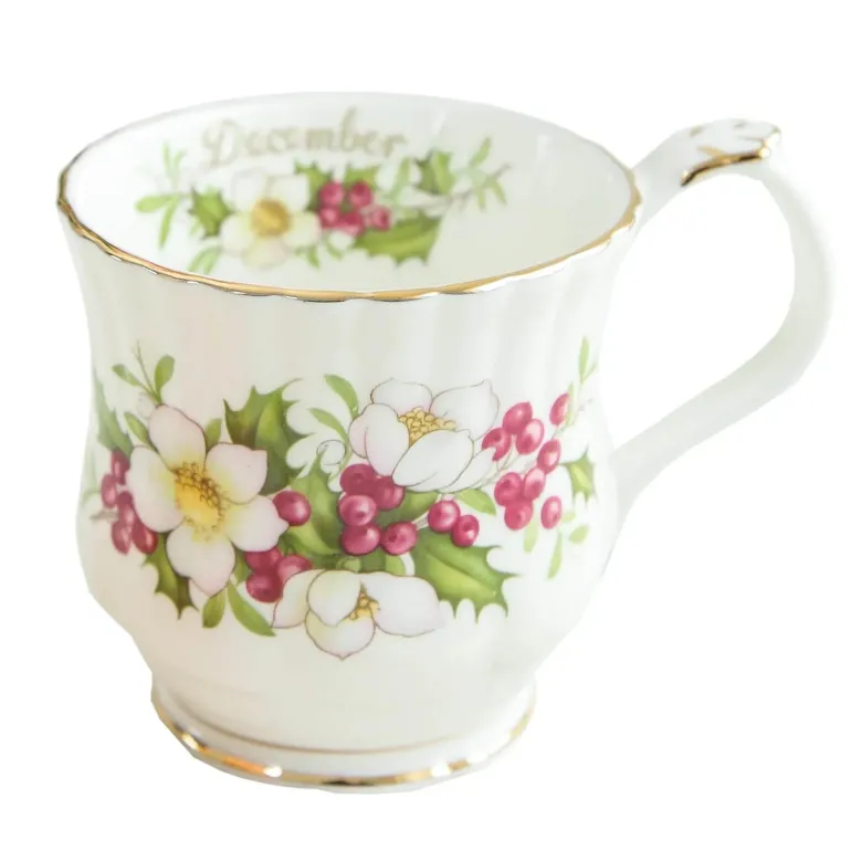 Vintage Phnom Penh Blumenbecher - Elegante Teetasse mit Handgriff für das Home Office