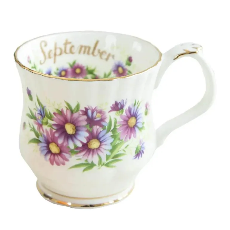 Vintage Phnom Penh Blumenbecher - Elegante Teetasse mit Handgriff für das Home Office