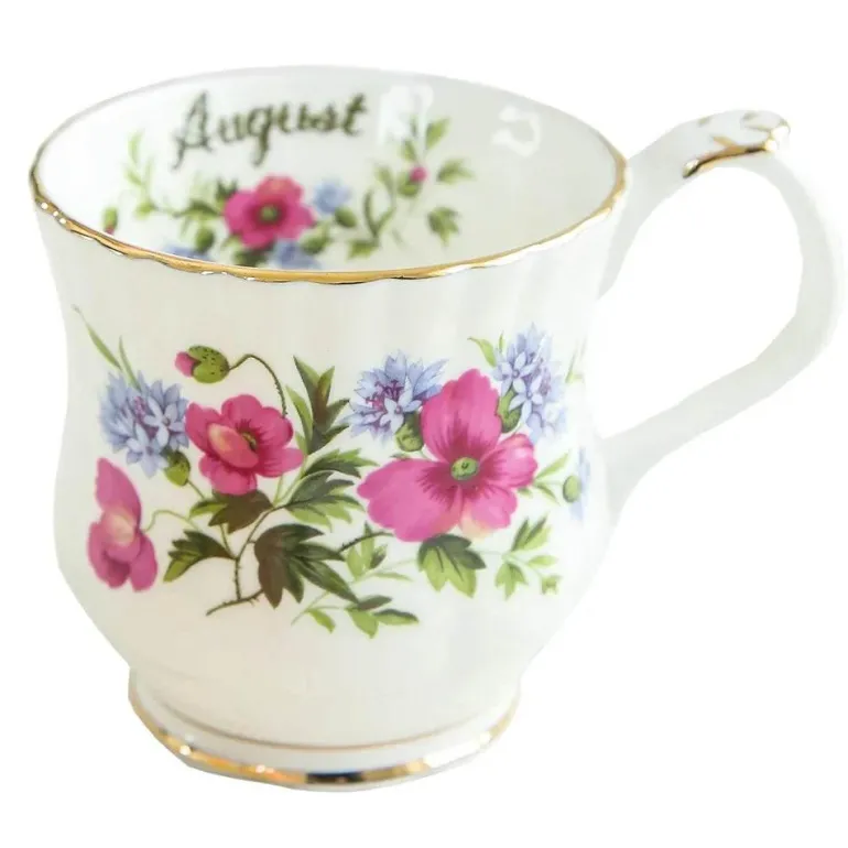 Vintage Phnom Penh Blumenbecher - Elegante Teetasse mit Handgriff für das Home Office