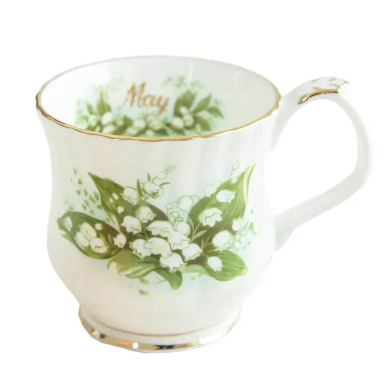 Vintage Phnom Penh Blumenbecher - Elegante Teetasse mit Handgriff für das Home Office