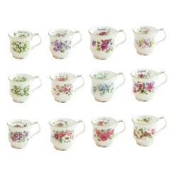 Vintage Phnom Penh Blumenbecher - Elegante Teetasse mit Handgriff für das Home Office