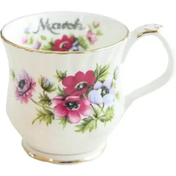 Vintage Phnom Penh Blumenbecher - Elegante Teetasse mit Handgriff für das Home Office