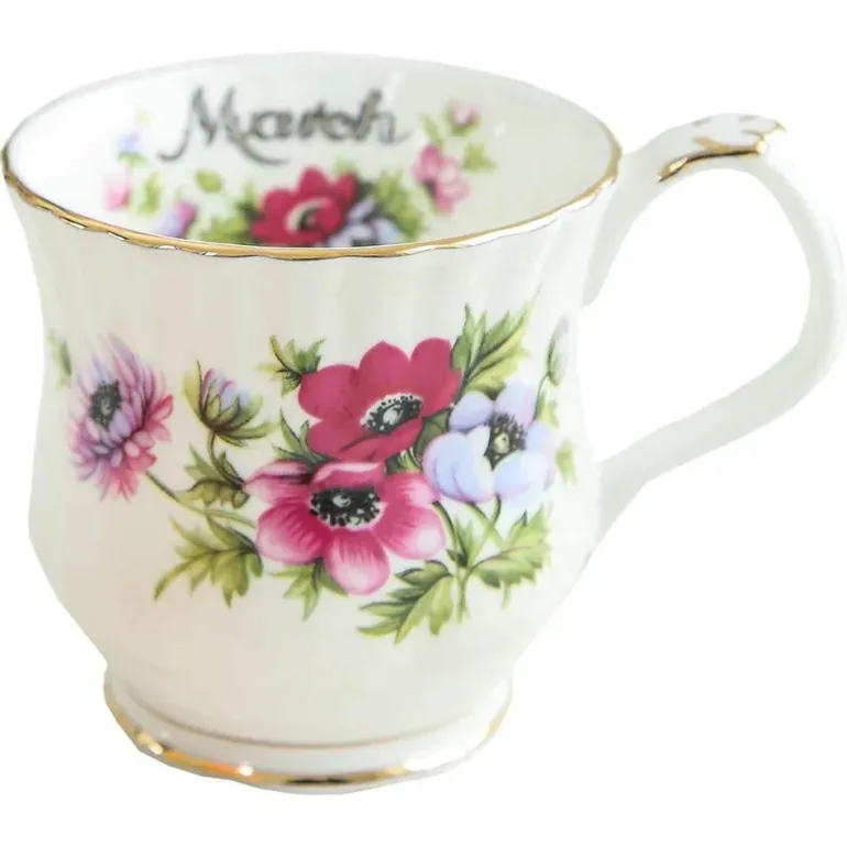 Vintage Phnom Penh Blumenbecher - Elegante Teetasse mit Handgriff für das Home Office