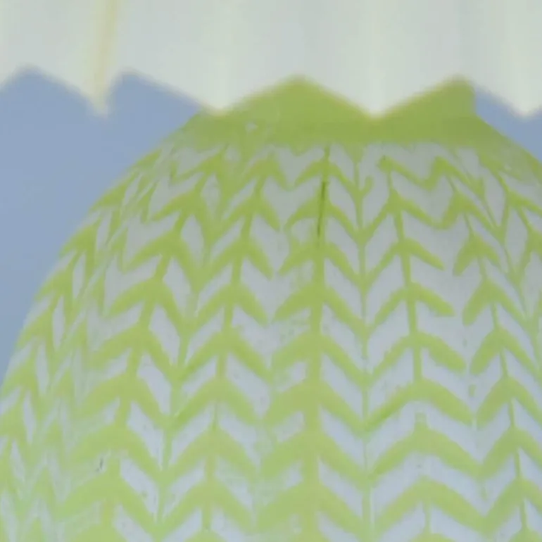 Vintage Plissee Fächerlampe - Elegante Tischleuchte