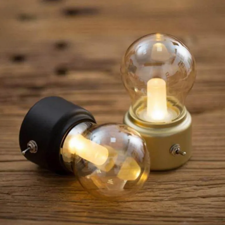 Vintage Rechargeable LED Bed Lamp - Night Light