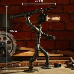 Vintage Robot Lamp - Creative Iron Table Light