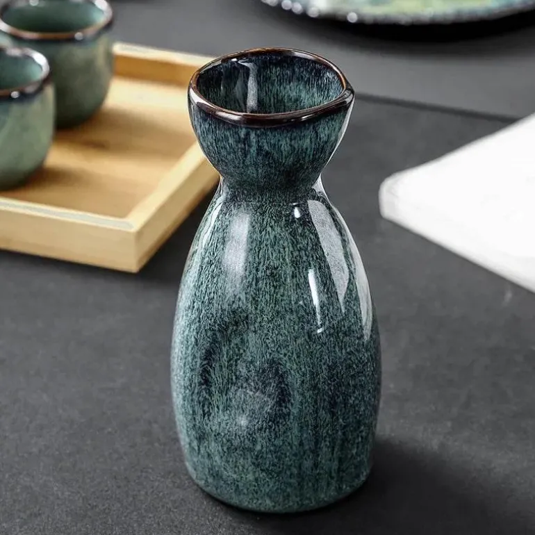 Vintage Sake-Spender-Set - Japanischer Shochu-Topf-Weinserver