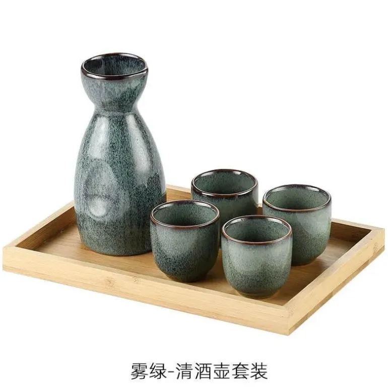 Vintage Sake-Spender-Set - Japanischer Shochu-Topf-Weinserver