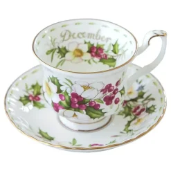 Vintage-Kaffeetasse und Untertasse aus Bone China – 220 ml