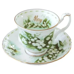 Vintage-Kaffeetasse und Untertasse aus Bone China – 220 ml