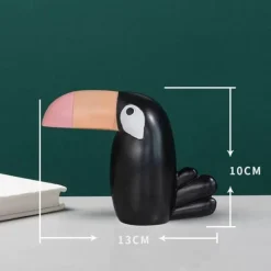 Vogelfigur aus Kunstharz, modernes Wohndekor