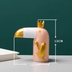 Vogelfigur aus Kunstharz, modernes Wohndekor